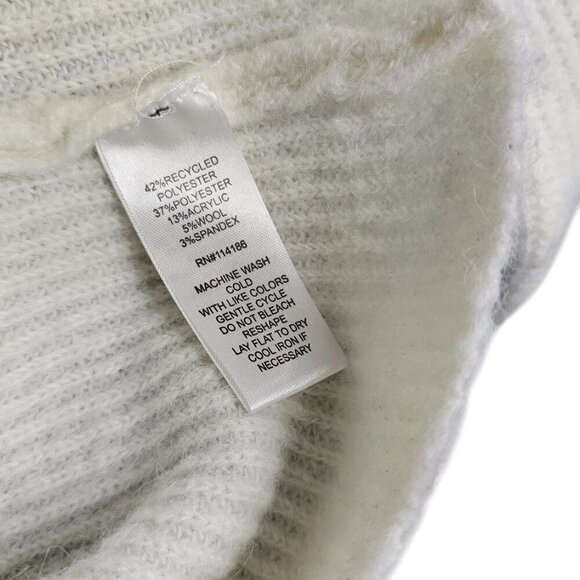 FRYE Womens Salt Breeze Cardigan, Large, Cream, Soft Knit Fringe, Tie Waist - Picture 6 of 9